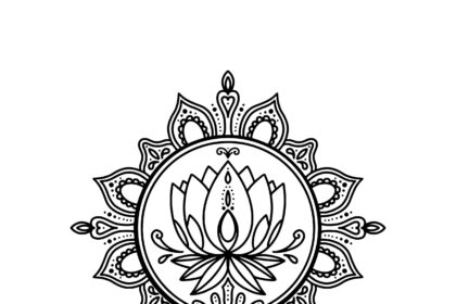 Lotus Flower Black Vector