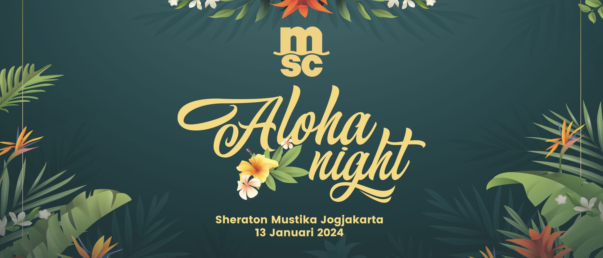 MSC Aloha Night Party Backdrop Vector