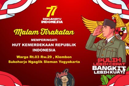 Malam Tirakatan Dirgahayu Indonesia Banner Vector