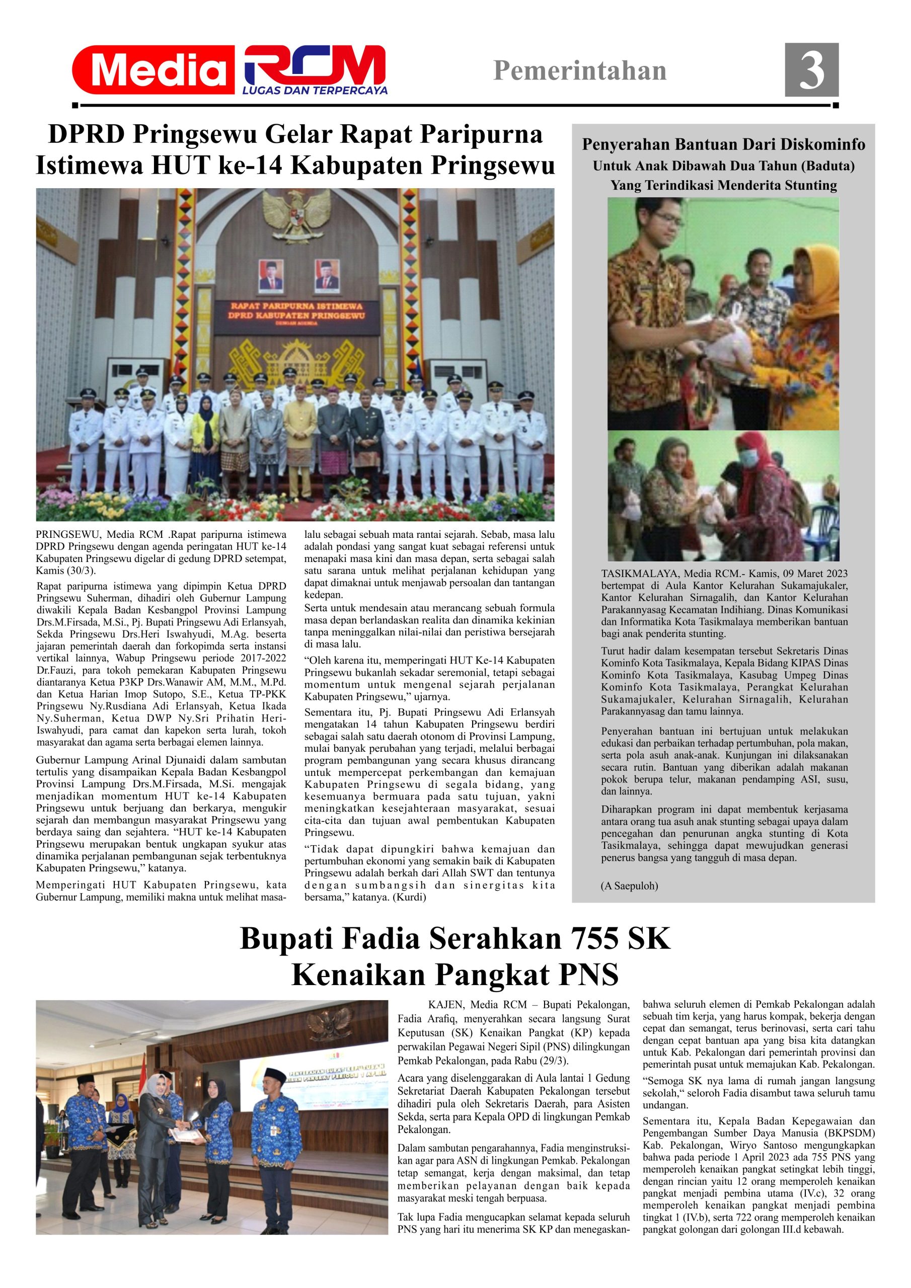 Media RCM E-Paper Edisi Perdana April 2023 Vector Design