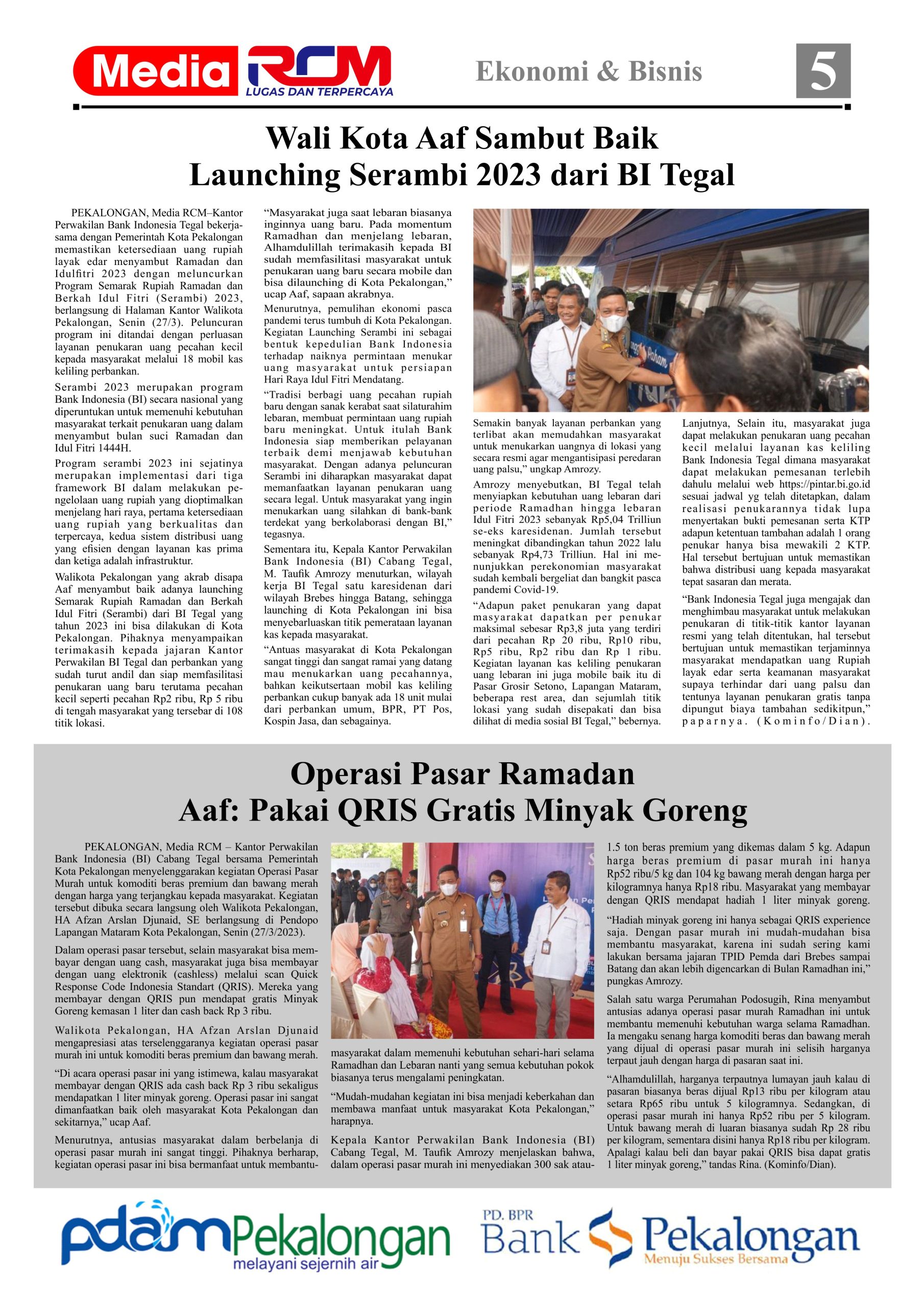 Media RCM E-Paper Edisi Perdana April 2023 Vector Design