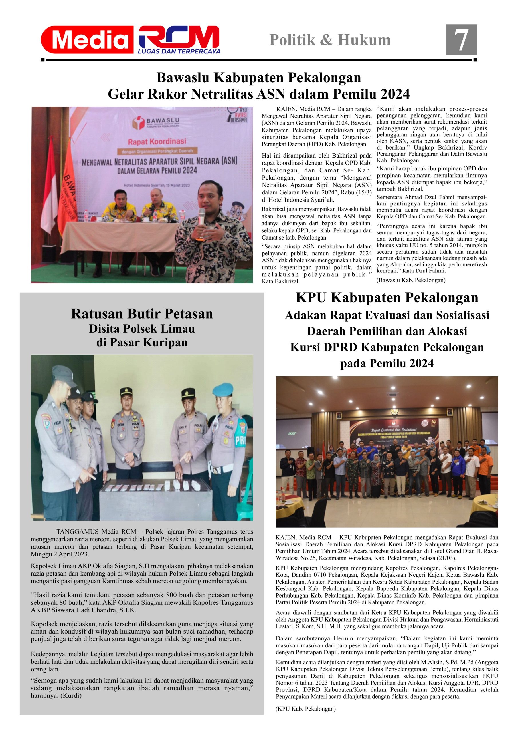 Media RCM E-Paper Edisi Perdana April 2023 Vector Design