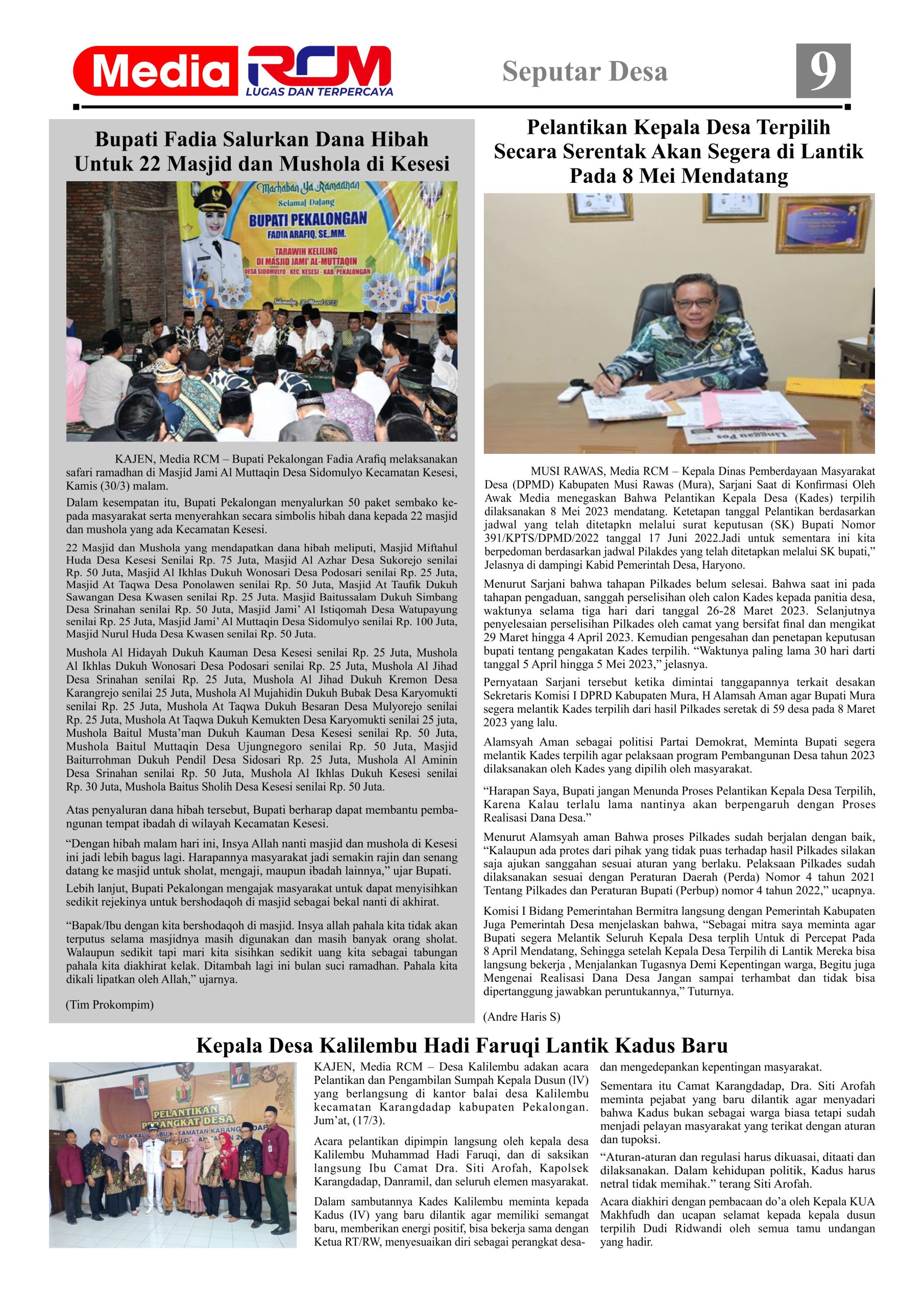 Media RCM E-Paper Edisi Perdana April 2023 Vector Design