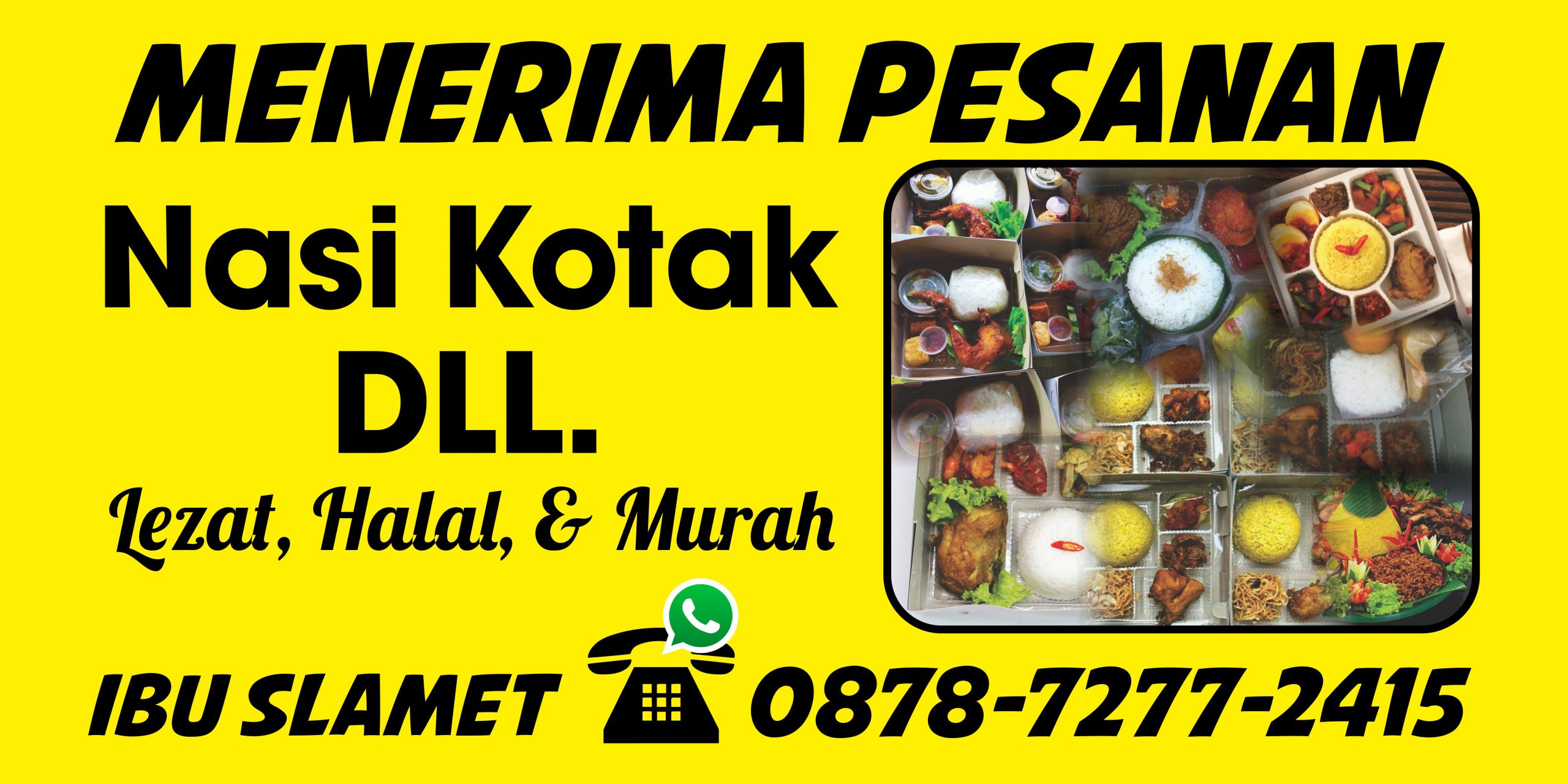 Menerima Pesanan Nasi Kotak Vector Corel