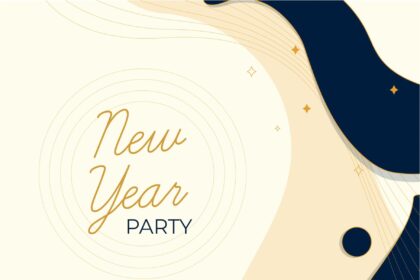 New Year Poster Template Vector
