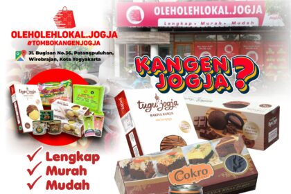 Oleh Oleh Lokal Jogja Brosur Desain Vector