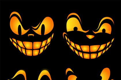 Ominous Face Expressions Vector