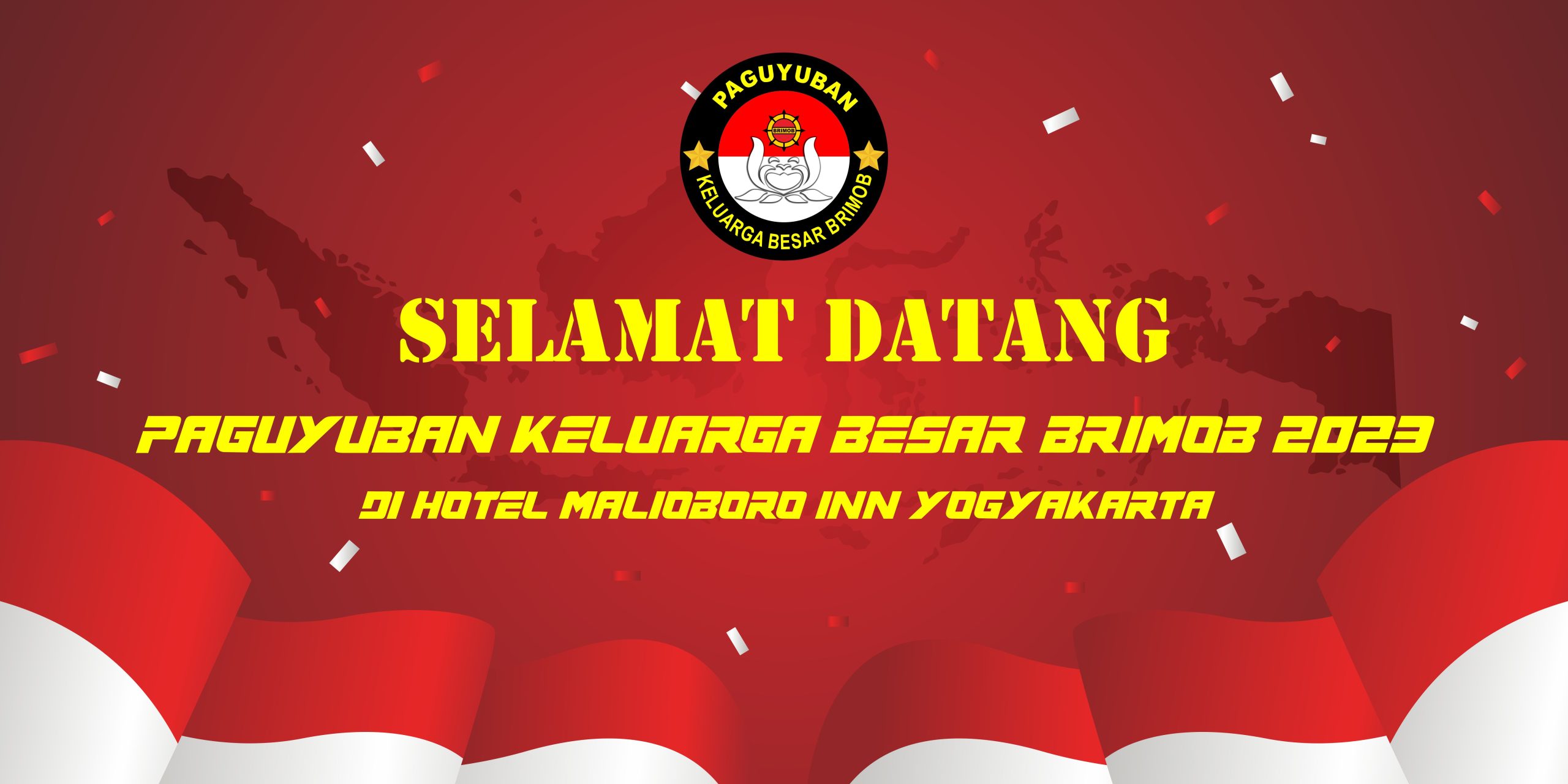 PKBB Paguyuban Keluarga Besar Brimob Backdrop Desain Vector - Desain Grafis, Logo, Vector, Template, Background. PKBB Paguyuban Keluarga Besar Brimob Backdrop Desain Vector
