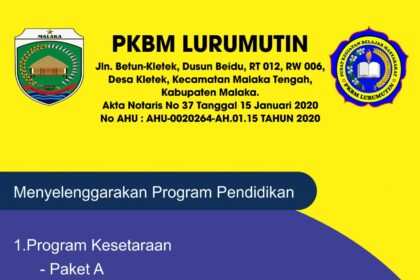 PKBM LURUMUTIN Program Pendidikan Banner Vector