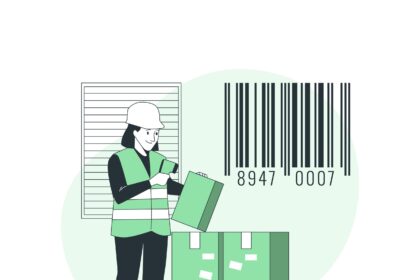 Packing Barcode Concept Vector Illustration