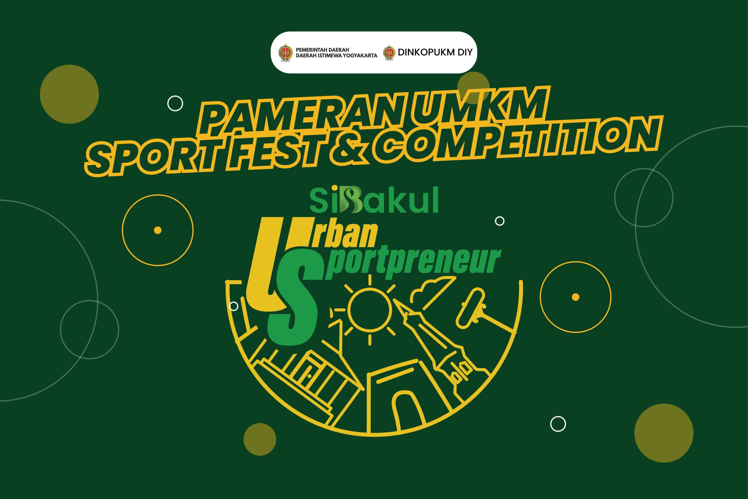 Pameran UMKM Jogja Si Bakul Urban Sportpreneur Backdrop Design