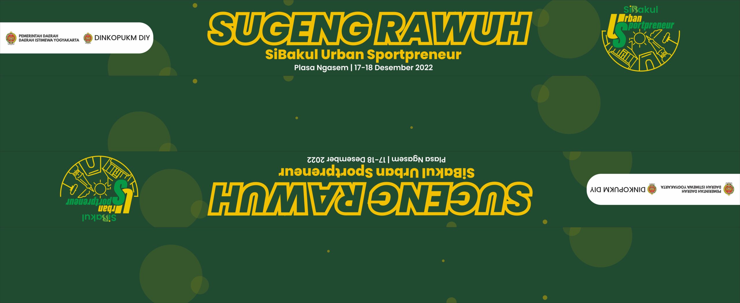 Pameran UMKM Jogja Si Bakul Urban Sportpreneur Backdrop Design