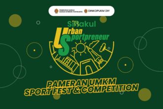 Pameran UMKM Jogja Si Bakul Urban Sportpreneur Backdrop Design