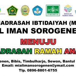 Papan Nama MADRASAH IBTIDAIYAH (MI) Al Iman Sorogenen Vector CorelDraw