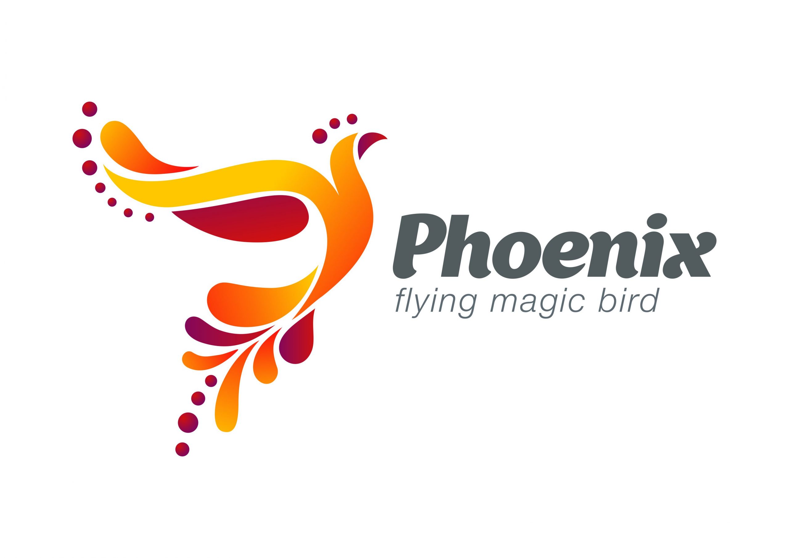 Phoenix Fairy Bird Logo Vector