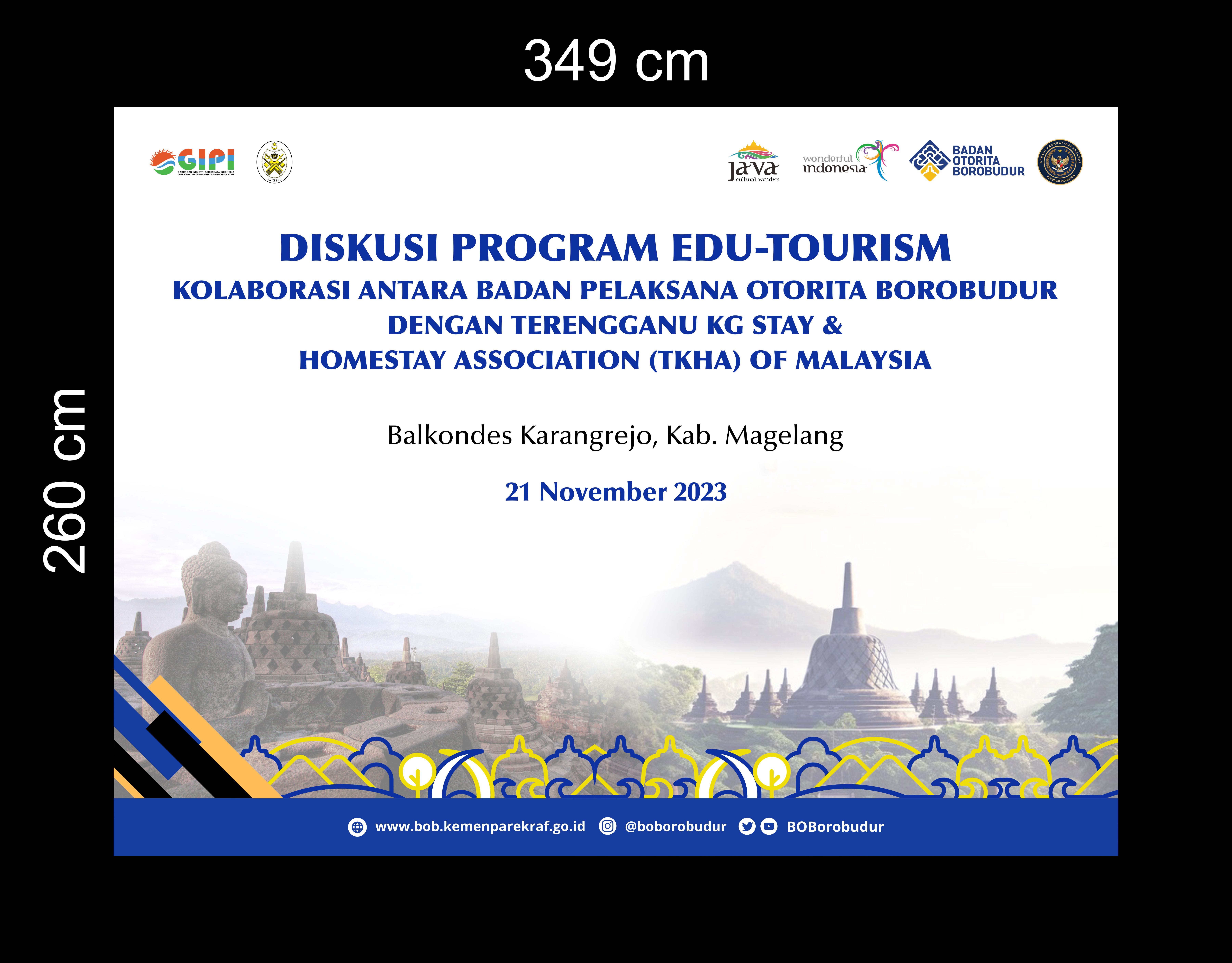 Program Edu Tourism Banner Desain Vector