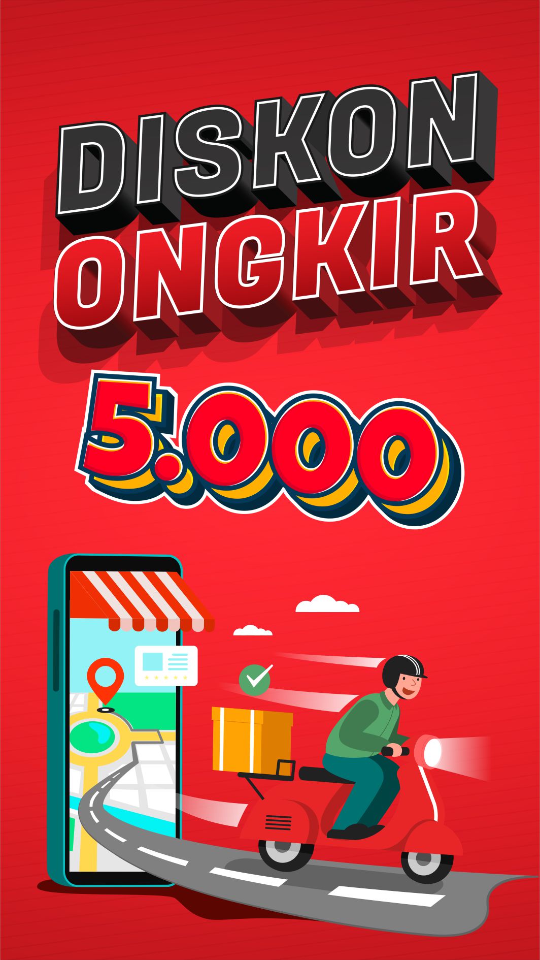 Promo Diskon Ongkir Desain Vector