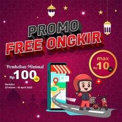 Promo Free Ongkir Tema Ramadhan Feed Instagram Vector