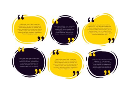 Quote Box Frame Collection Vector