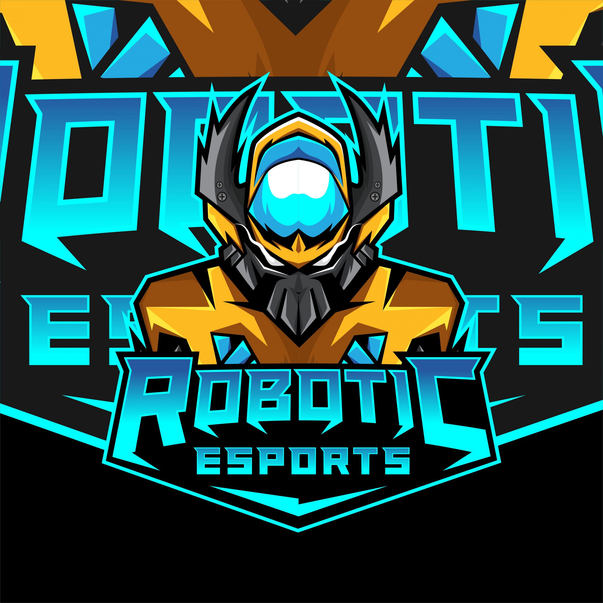 Robotic Esports Gaming Logo Design Vector