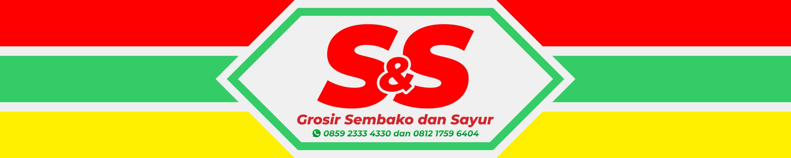 SS Grosir Sembako dan Sayur Logo Spanduk Desain Vector