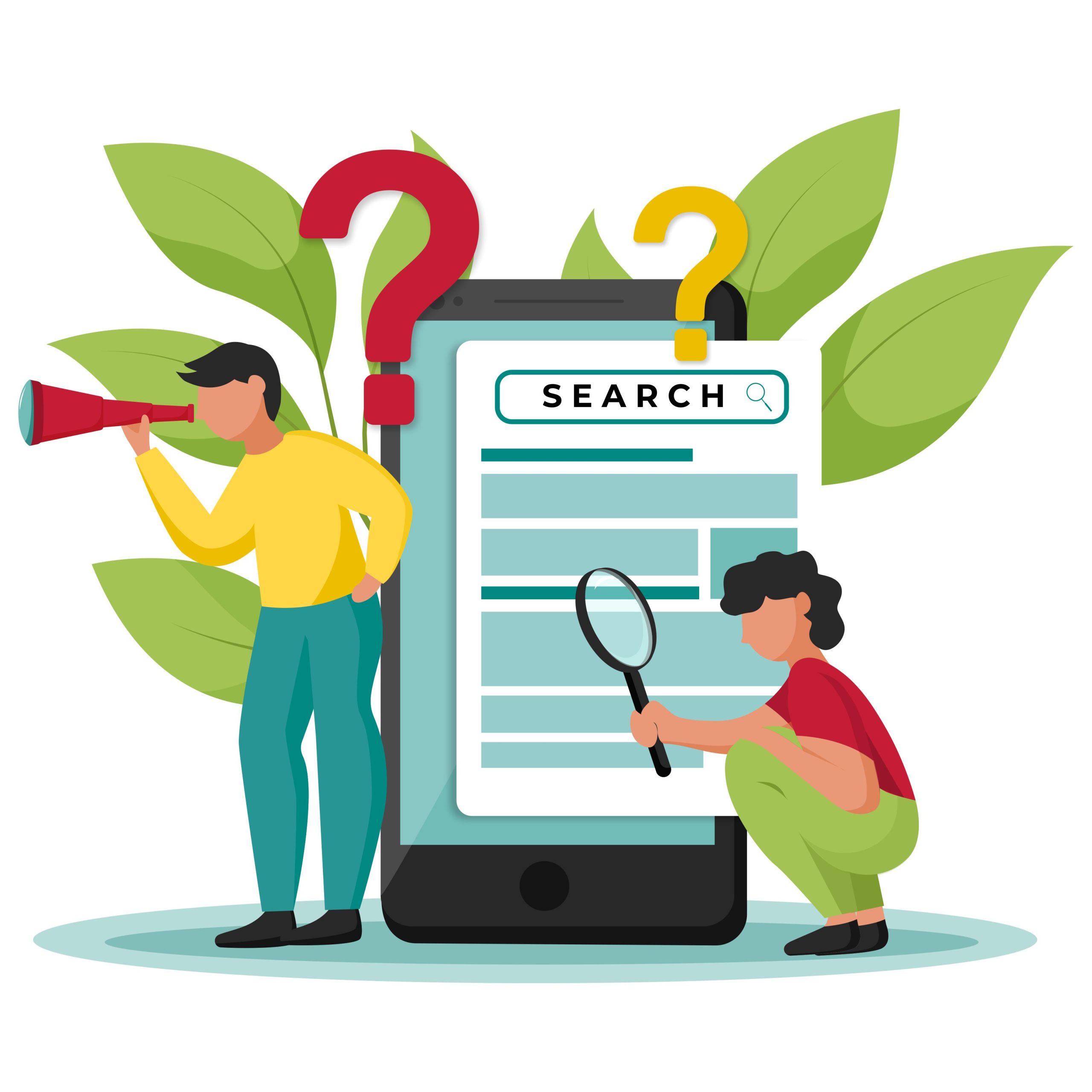 Search Concept Landing Page Vector