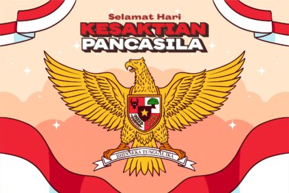 Selamat Hari Kesaktian Pancasila Hand Drawn Background Vector