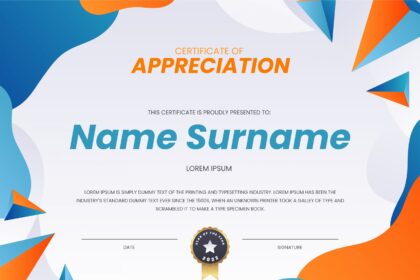 Sertifikat Template Vector CorelDraw