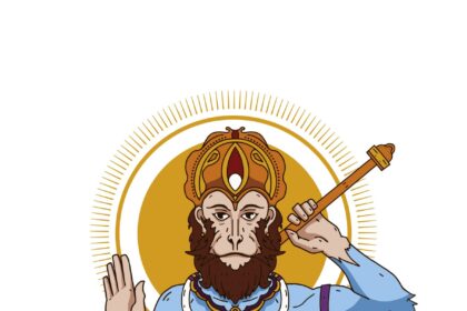 Shiri Hanuman Jayanti Illustration Vector