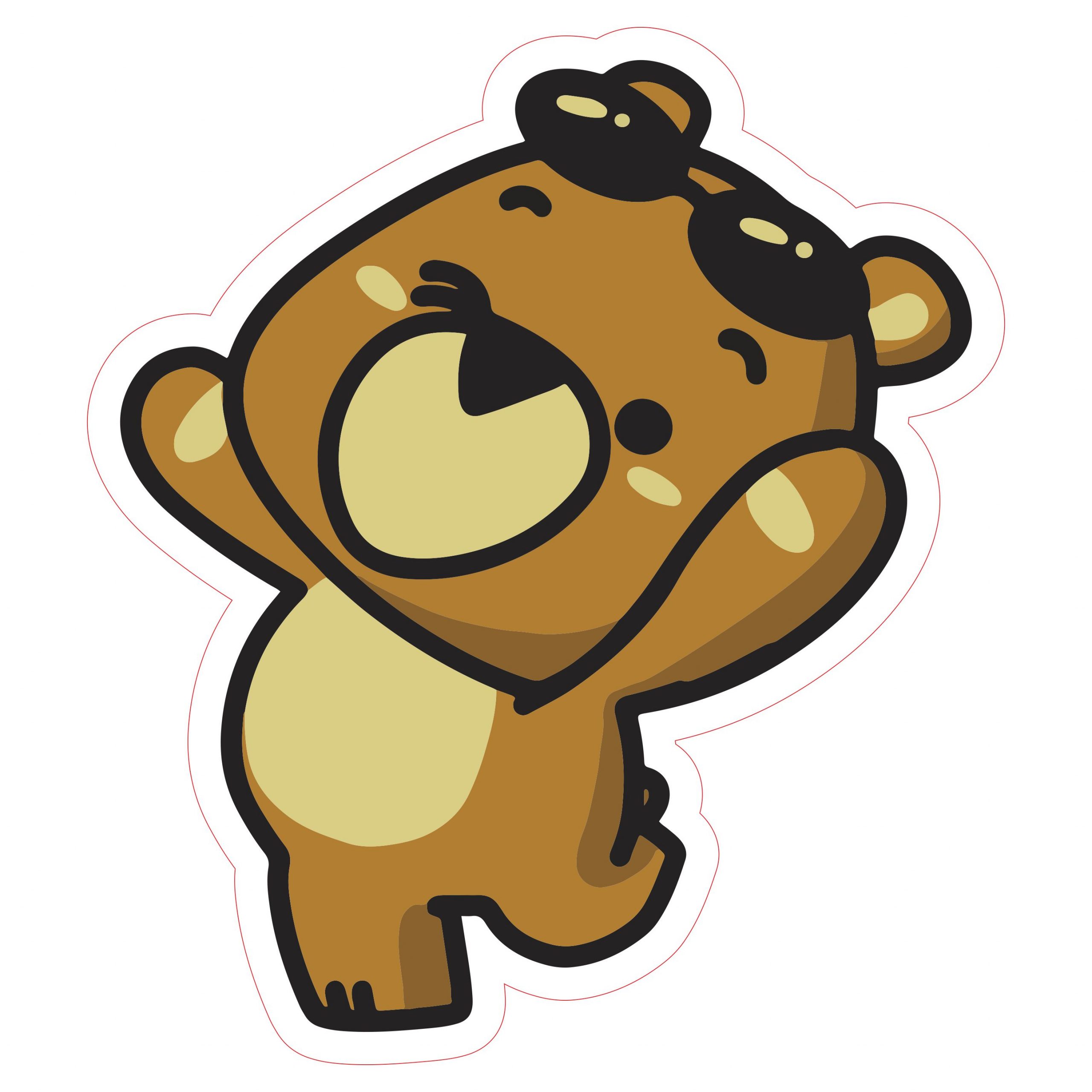 Stand Karakter Chibi Stickers Vector