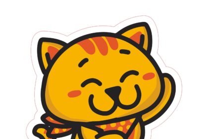 Stand Karakter Chibi Stickers Vector