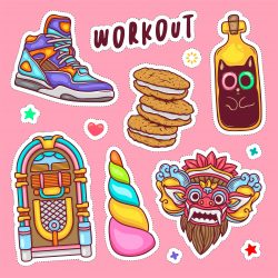 Sticker Barong Doodle Coloring Vector