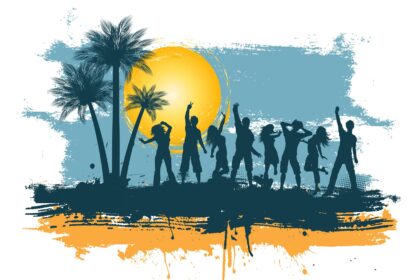 Summertime Party Background Vector