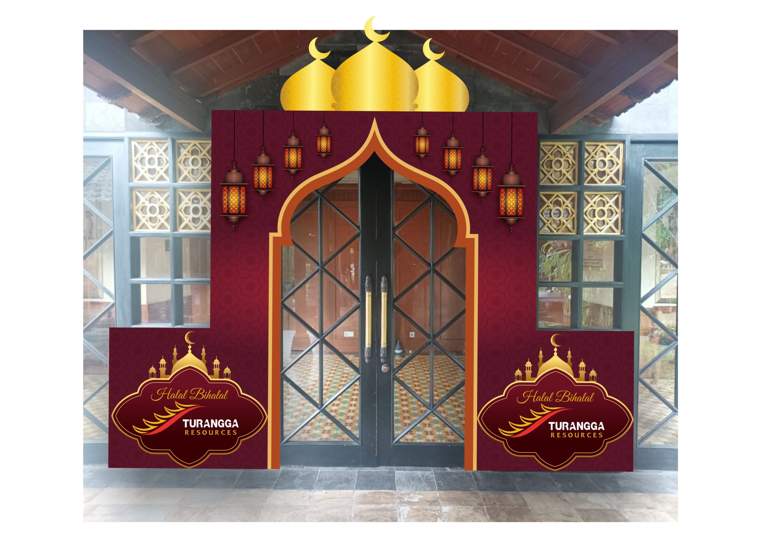 Turangga Halal BIhalal Backdrop Gate Desain