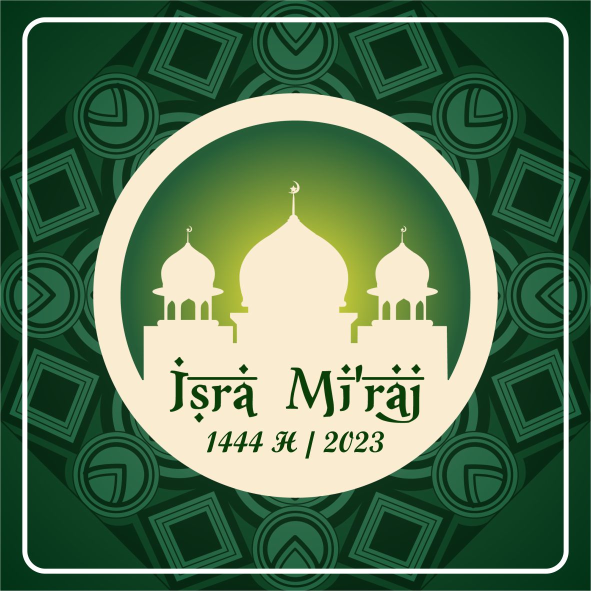Ucapan ISRA MI'RAJ 2023 Feed Instagram Vector