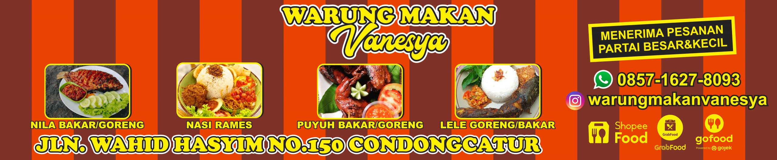 Warung Makan Vanesya Banner Vector CorelDraw