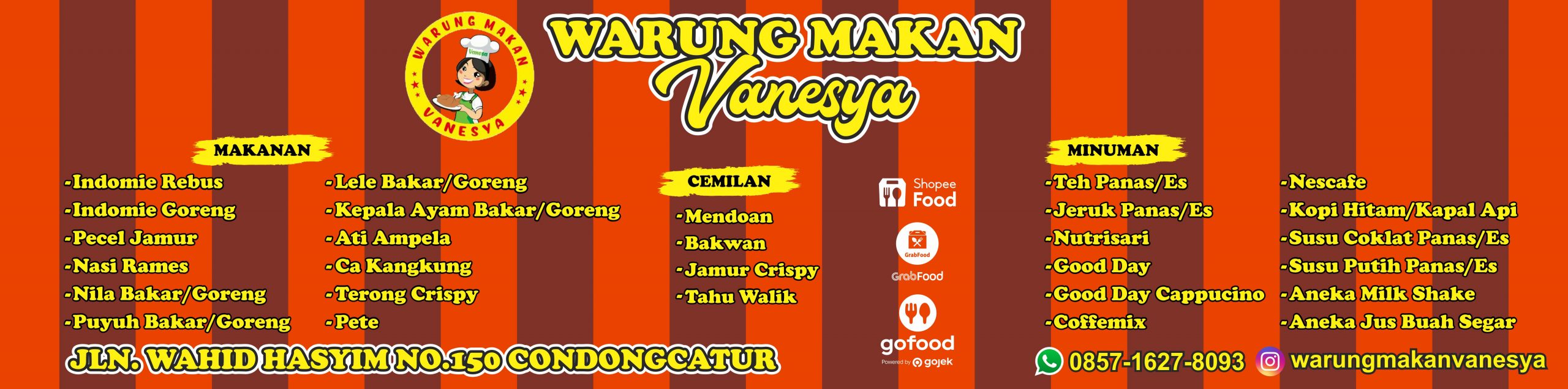 Warung Makan Vanesya Banner Vector CorelDraw