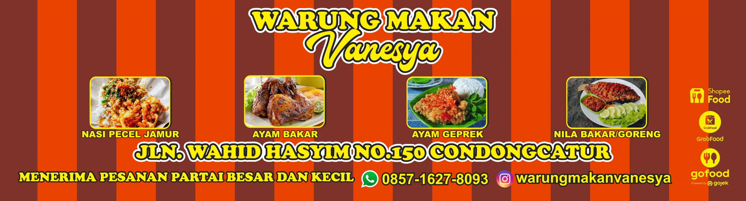 Warung Makan Vanesya Banner Vector CorelDraw