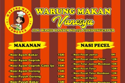 Warung Makan Vanesya Menu Vector CorelDraw