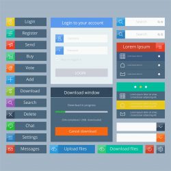 Web Design Button Collection Vector