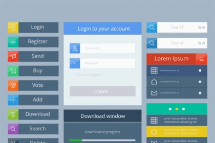 Web Design Button Collection Vector