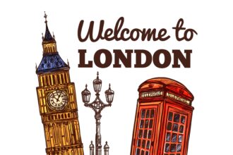 Welcome to London Travel Design Vector